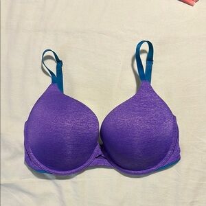 Purple and Teal Victoria’s Secret Bra 34DD EUC